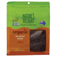 Nature's Delight Organic Sun Muscat Raisins 250g